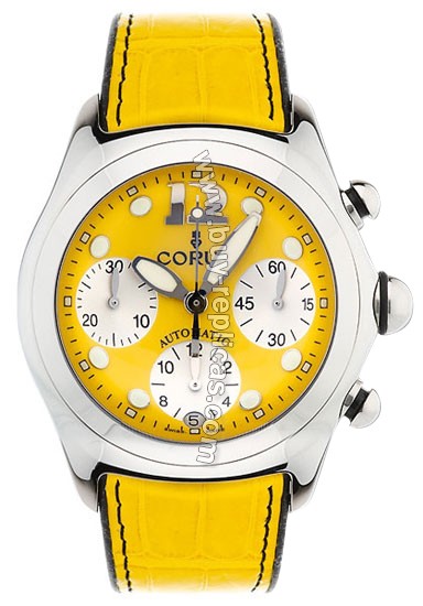 Corum Bubble XL Steel Yellow Mens Watch 285-150-20-0F15-FZ50R