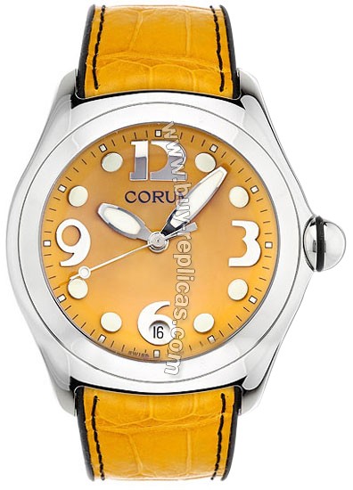 Corum Bubble XL Steel Yellow Mens Watch 163-250-20-0F05-FZ30R