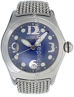 Corum Bubble XL Steel Blue Mens Watch 163-150-20-B100-FB30R