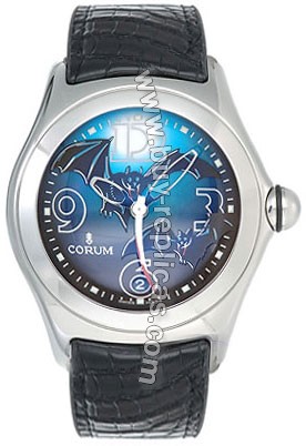 Corum Bubble XL Steel Blue Bat Mens Watch 082-150-20-0F01-BATSR