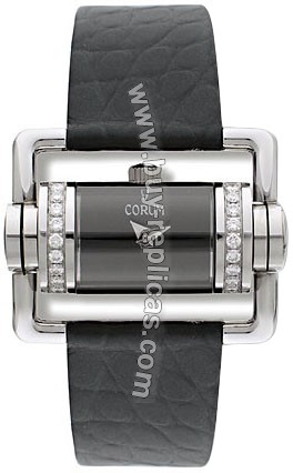 Corum Horizontal Diamond Steel Black Ladies Watch 130-330-47-0001-BN34