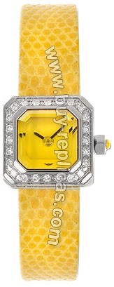 Corum Sugar Cube Diamond Steel Yellow Ladies Watch 137-425-47-0025-EB34