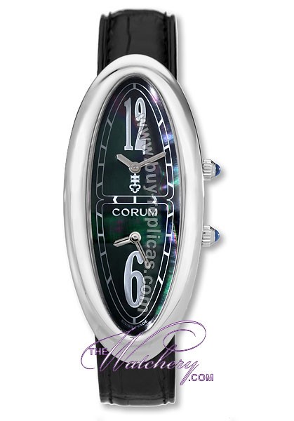 Corum Ovale Bi-Time Stainless Steel Ladies Watch 137-220-20-0001-PN23