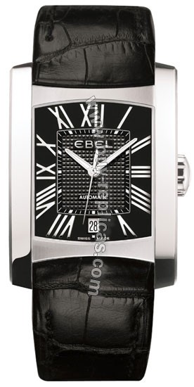 Ebel Brasilia Steel Black Mens Watch 1215617