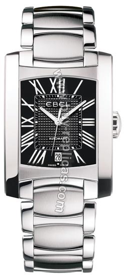 Ebel Brasilia Steel Automatic Black Mens Watch 1215615