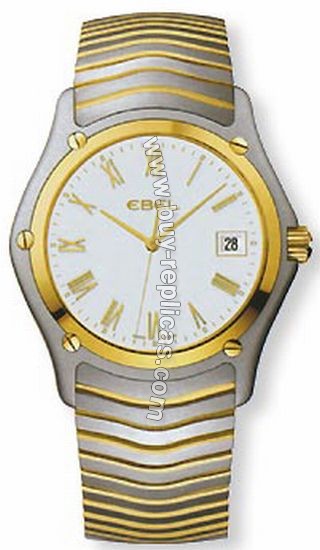 Ebel Classic Wave Two-Tone Stainless Steel Mens Watch 1255F41.0225