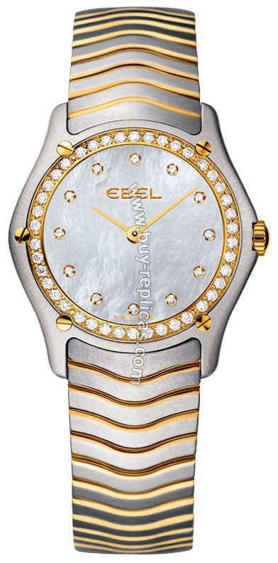 Ebel Classic 18kt Yellow Gold and Steel Diamond Ladies Watch 1215271