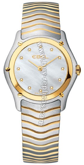 Ebel Classic 18kt Yellow Gold and Steel Mother-of-Pearl Ladies Watch 1215269