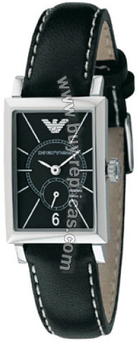 Emporio Armani Steel Black Ladies Watch Ar0130