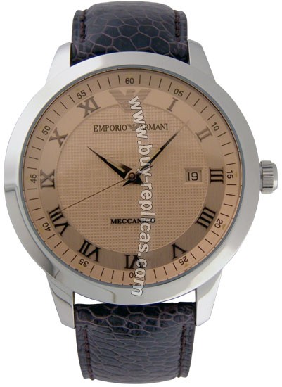 Emporio Armani Meccanico Steel Brown Mens Watch Ar0651