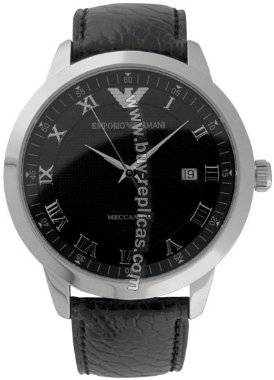 Emporio Armani Meccanico Steel Black Mens Watch Ar0650