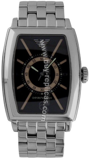 Emporio Armani Steel Black Mens Watch Ar0919