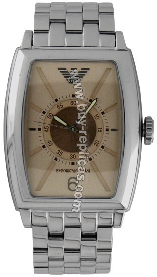 Emporio Armani Steel Champagne Dial Mens Watch Ar0911