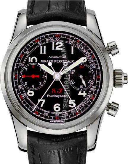 Girard Perragaux Ferrari Titanium Black Leather Mens Watch 90200.0.21.6056