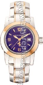 Girard Perragaux Ferrari 18kt Rose Gold And Stainless Steel Ladies Watch 80400.3.56.414