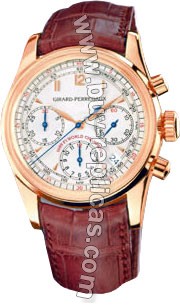 Girard Perragaux Ferrari 18kt Rose Gold Brown Leather Mens Watch 49450.0.52.8148