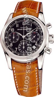 Girard Perragaux Classic Elegance Stainless Steel Brown Leather Mens Watch 49460.0.11.6456A