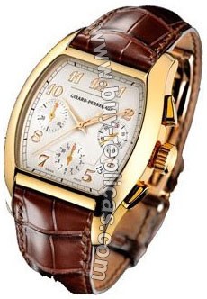 Girard Perregaux Richeville 18kt Rose Gold Brown Crocodile Mens Watch 27650-0-51-1151