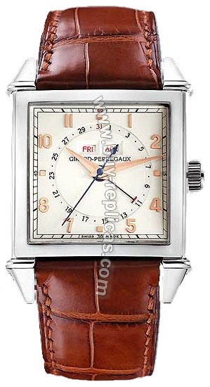 Girard Perregaux Vintage 1945 Square Triple Calendar Mens Watch 25810-11-151-BACA