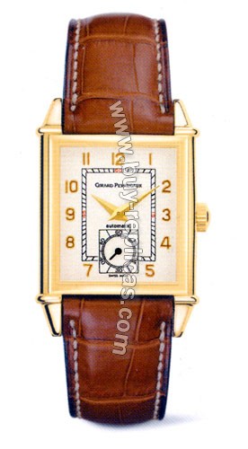 Girard Perragaux Vintage 1945 18kt Yellow Gold Brown Leather Mens Watch 25930.0.51.115