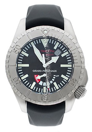 Girard Perragaux Seahawk II Titanium Black Rubber Mens Watch 49940-0-21-6117