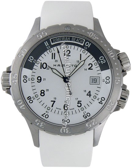 Hamilton Khaki Navy Sub Steel White Rubber Mens Watch H74551913