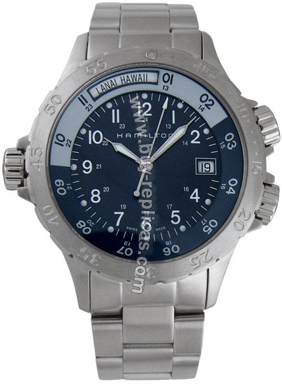 Hamilton Khaki Navy Sub Steel Blue Mens Watch H74541143