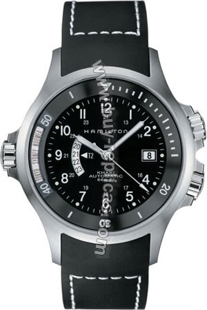 Hamilton Khaki Navy GMT Steel Black Mens Watch H77615333