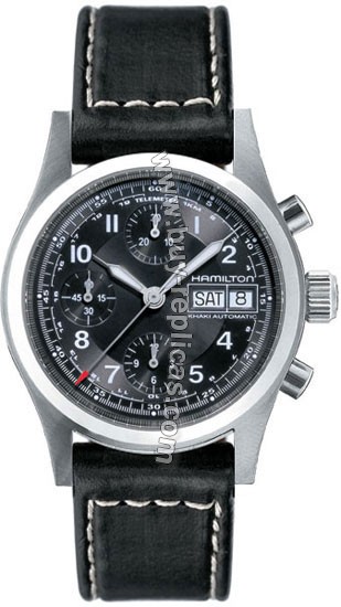 Hamilton Khaki Field Chrono Auto Steel Black Mens Watch H71456733