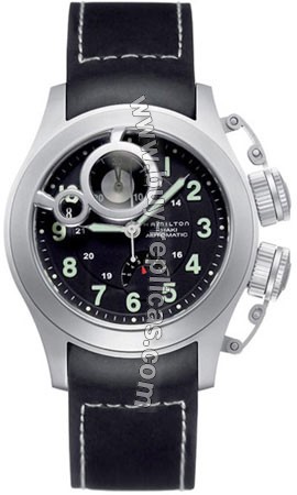 Hamilton Khaki Navy Frogman Auto Chrono Titanium Black Mens Watch H77746333