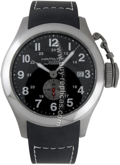 Hamilton Khaki Navy Frogman Auto Titanium Black Mens Watch H77415333