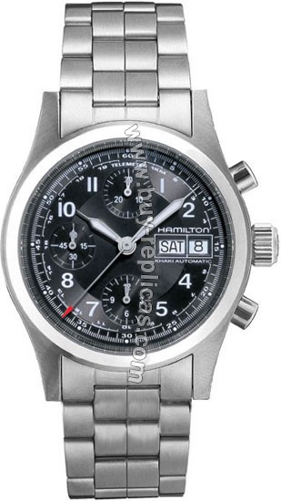 Hamilton Khaki Field Chrono Auto Steel Black Mens Watch H71416137