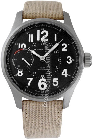 Hamilton Khaki Field Mechanical Steel Cream Canvas Mens Watch H69619933