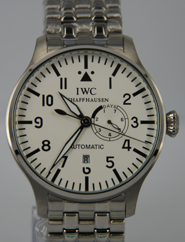 IWC Classic Pilot Steel beige Mens Watch