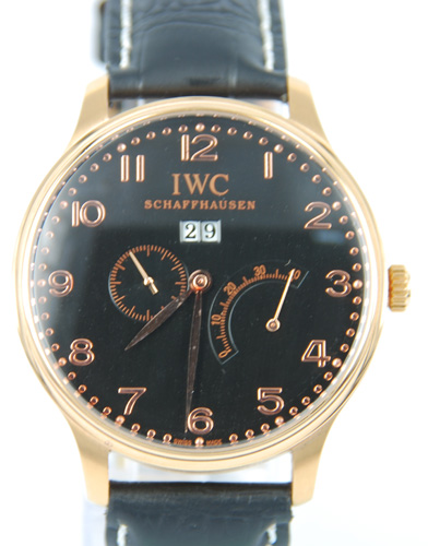 IWC Portuguese Tourbillon red gold Black Watch