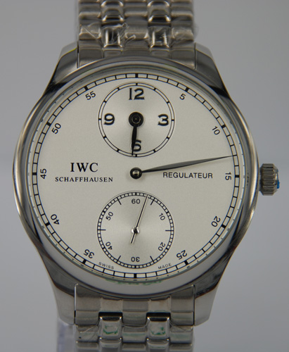 IWC Portuguese Regulateur Steel White Mens Watch