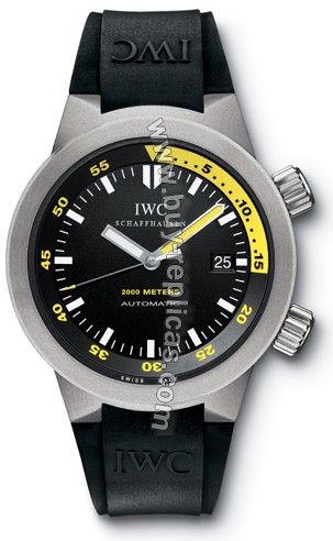 IWC Aquatimer Automatic 2000 Titanium Black Mens Watch 3538-04