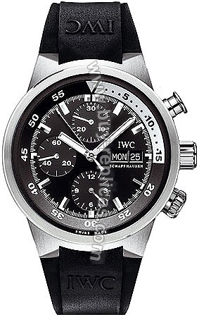 IWC Aquatimer Chrono Automatic Steel Black Mens Watch 3719-33