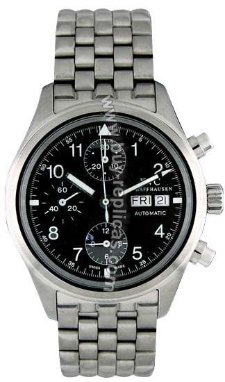 IWC 3706-10 Stainless Steel Black Dial Mens Watch