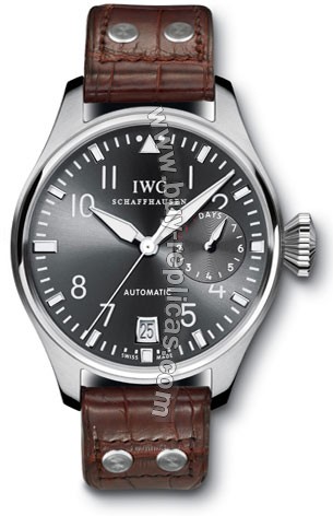 IWC Classic Pilot Big 18kt White Gold Brown Mens Watch 5004-02