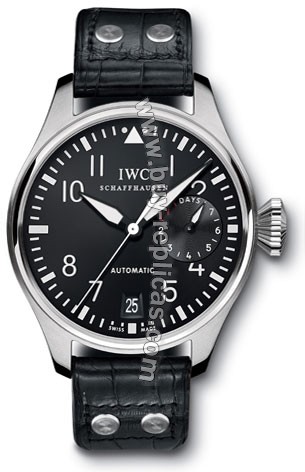 IWC Classic Pilot Big Steel Black Mens Watch 5004-01