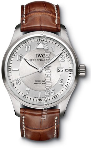 IWC Spitfire Pilot Mark XVI Steel Brown Mens Watch 3255-02