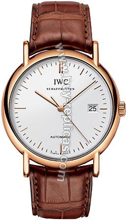 IWC Portofino Automatic 18kt Rose Gold Brown Mens Watch 3533-19