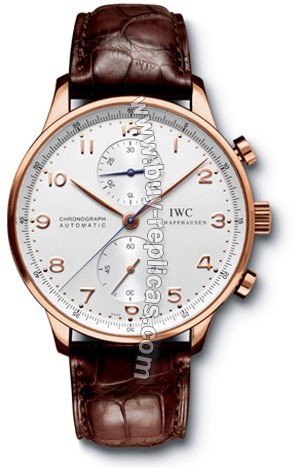 IWC Portuguese 18kt Rose Gold Brown Mens Watch 3714-02