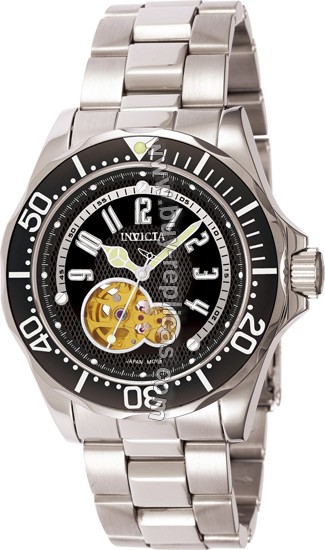 Invicta Open Heart Steel Opus Pro Diver Automatic Mens Watch 3434