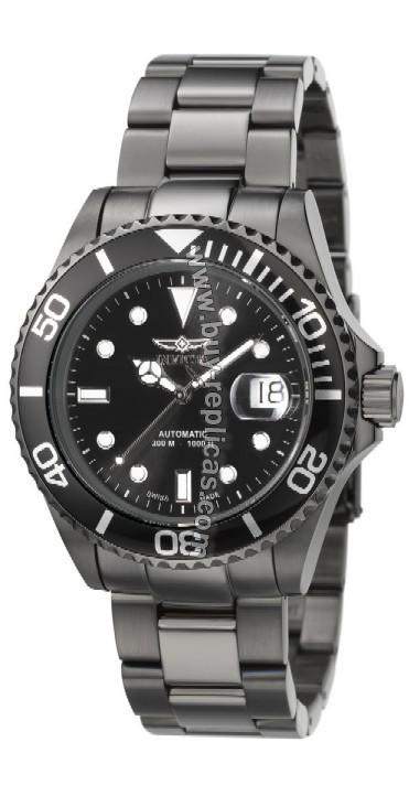 Invicta Swiss Pro Diver 300 Gun Metal Stainless Steel Mens Watch 4473