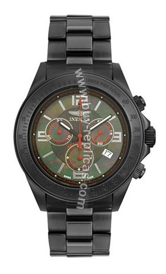 Invicta Speedway II Black Chronograph Mens Watch 4320