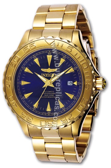 Invicta Ocean Ghost Gold-tone Steel Blue Mens Watch 2305