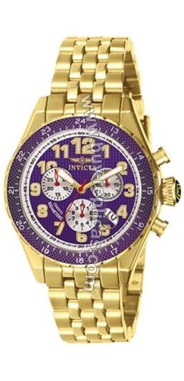 Invicta Multifunction Gold-Tone Chronograph Mens Watch 3750