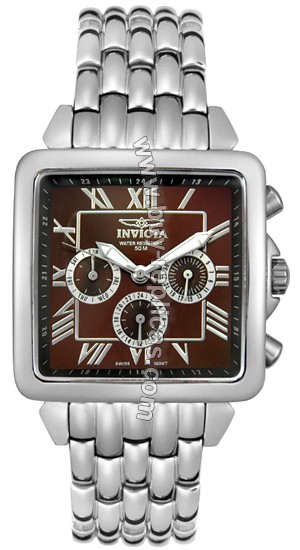 Invicta Men's Multi-Function Stainless Steel Brown Dial Watch 4236